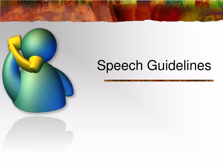 speech guidelines