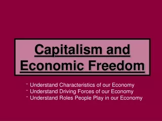 Capitalism and Economic Freedom