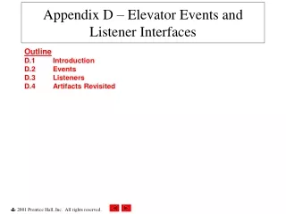 Appendix D – Elevator Events and Listener Interfaces