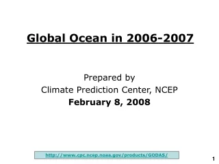 Global Ocean in 2006-2007