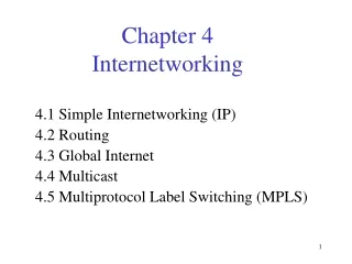 Chapter 4 Internetworking