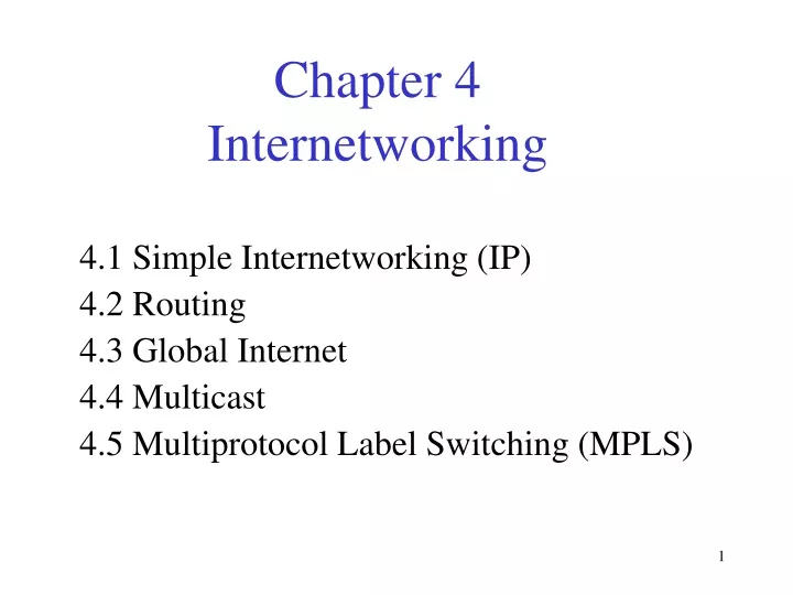 chapter 4 internetworking