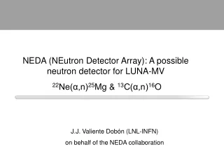 NEDA (NEutron Detector Array): A possible neutron detector for LUNA-MV