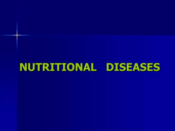 nutritional diseases