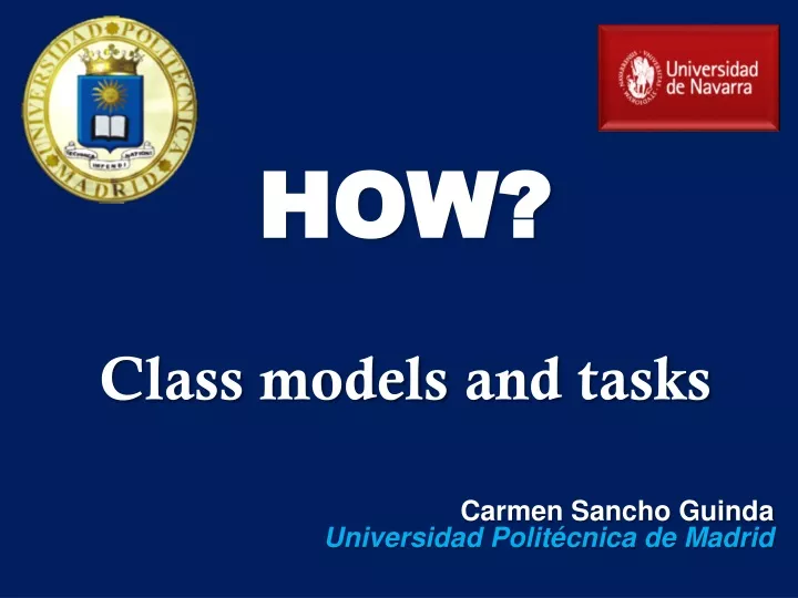 how class models and tasks carmen sancho guinda