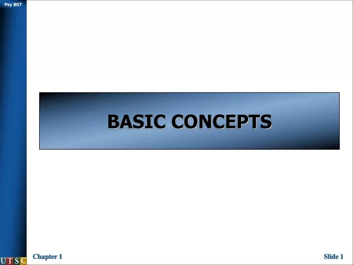 basic concepts