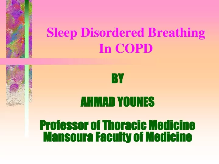 sleep disordered breathing in copd