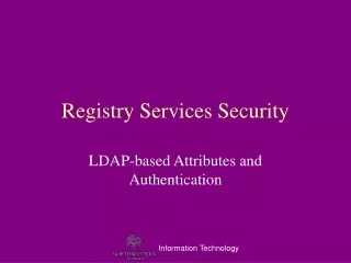 Registry Services Security