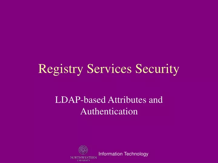 registry services security