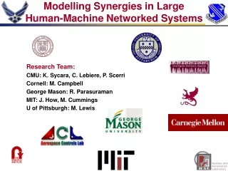 Modelling Synergies in Large  Human-Machine Networked Systems