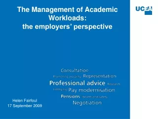 The Management of Academic Workloads: the employers’ perspective