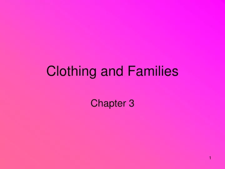 clothing and families