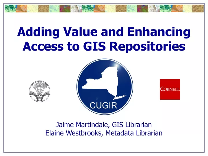 adding value and enhancing access to gis repositories