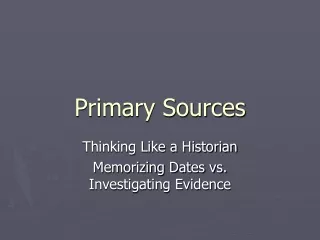 Primary Sources