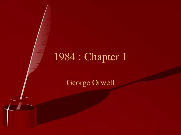 1984 chapter 1