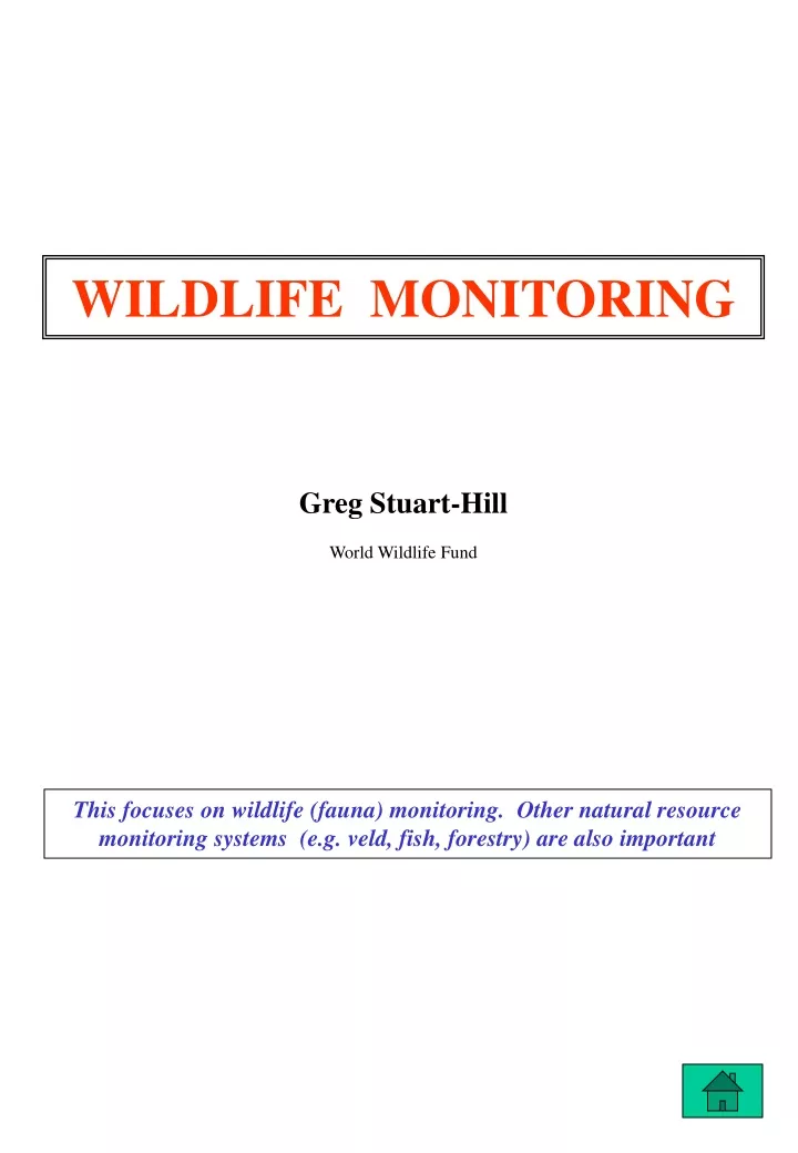 wildlife monitoring