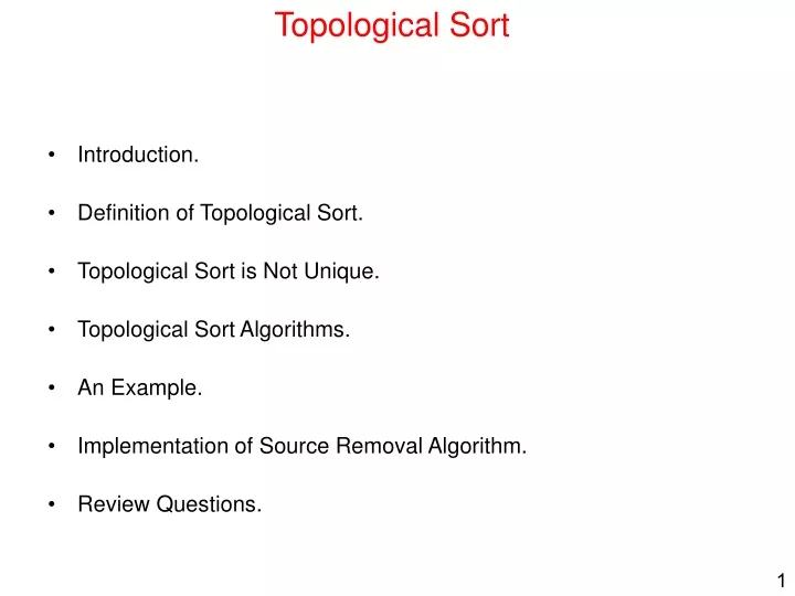 topological sort