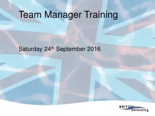 Team Manager Training
