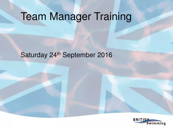 team manager training