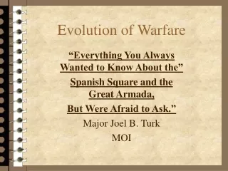 Evolution of Warfare