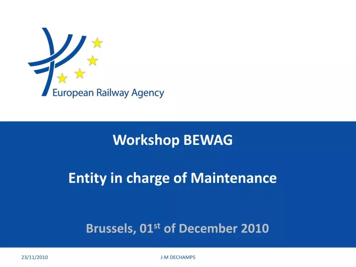 workshop bewag entity in charge of maintenance