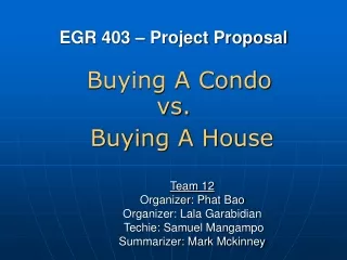 EGR 403 – Project Proposal