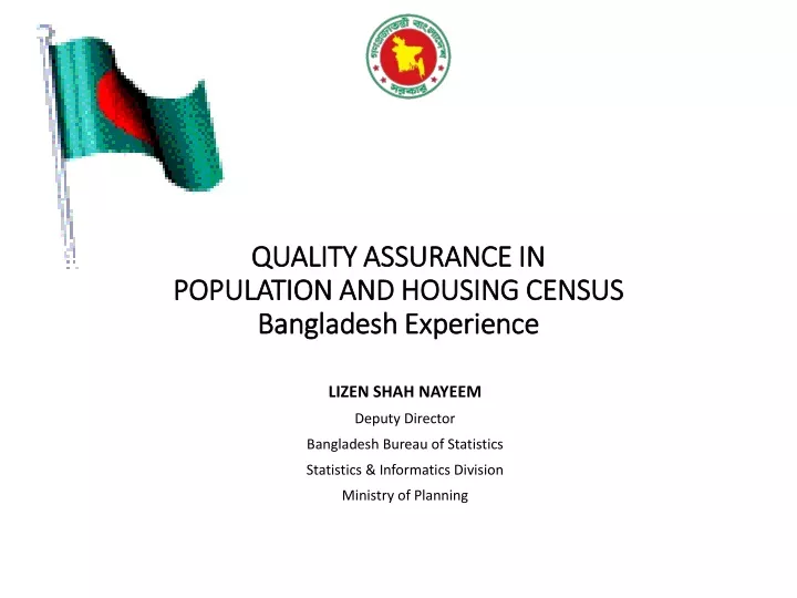 quality assurance in population and housing census bangladesh experience