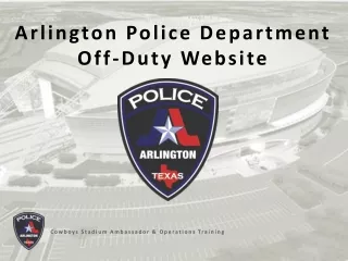 Arlington Police Department  Off-Duty Website