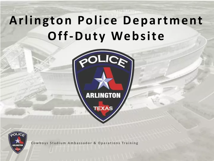 arlington police department off duty website