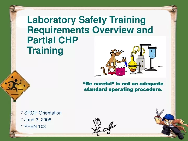laboratory safety training requirements overview