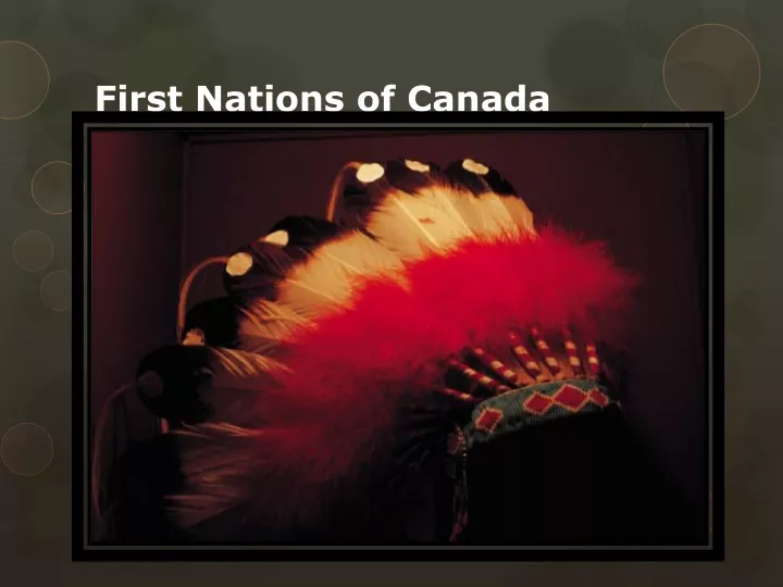 first nations of canada