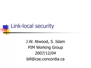 Link-local security