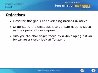 Describe the goals of developing nations in Africa.