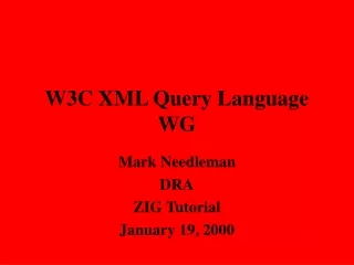 W3C XML Query Language WG