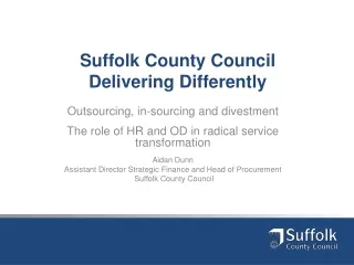 Suffolk County Council Delivering Differently