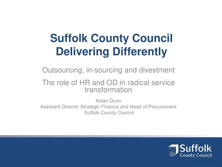 suffolk county council delivering differently