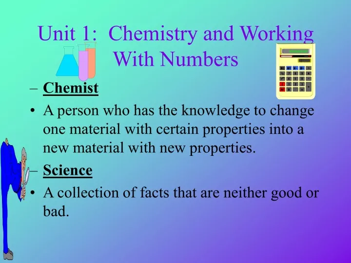 unit 1 chemistry and working with numbers