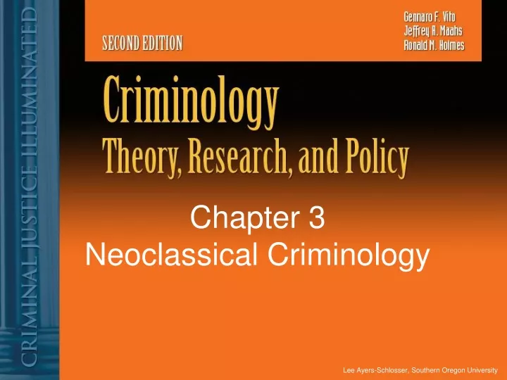 chapter 3 neoclassical criminology