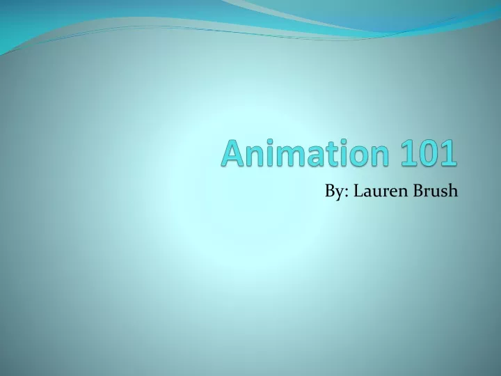 animation 101