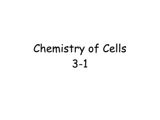 Chemistry of Cells 3-1