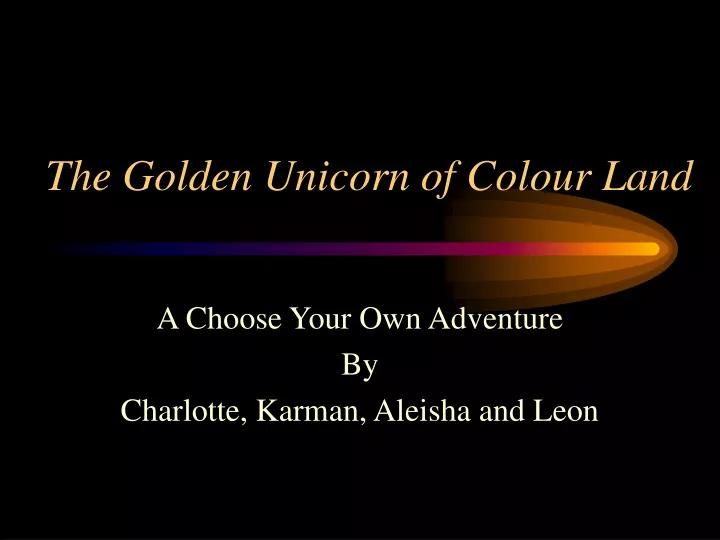 the golden unicorn of colour land