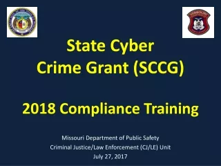 State Cyber  Crime Grant (SCCG)  2018 Compliance Training