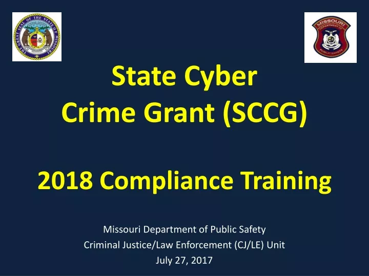 state cyber crime grant sccg 2018 compliance training
