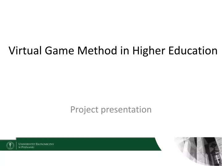virtual game method in higher education