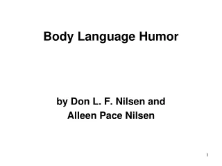 Body Language Humor