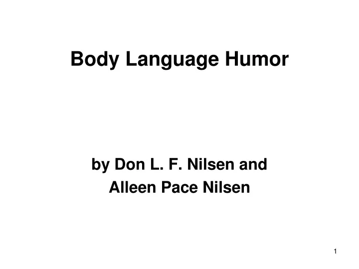body language humor