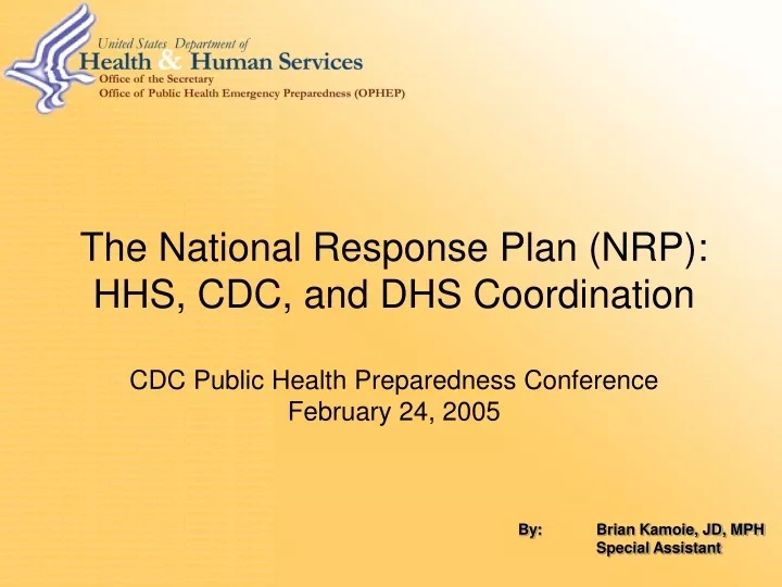 the national response plan