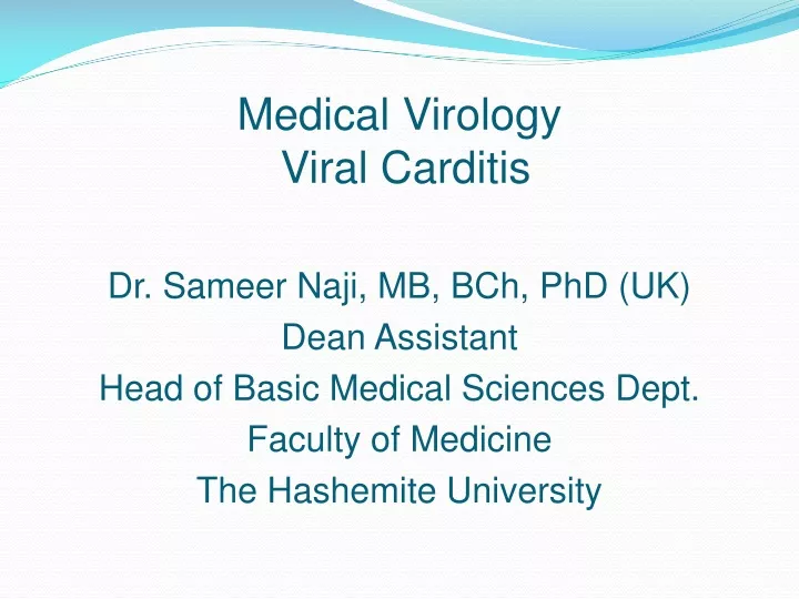 medical virology viral carditis