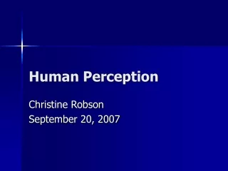 Human Perception