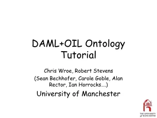 DAML+OIL Ontology Tutorial